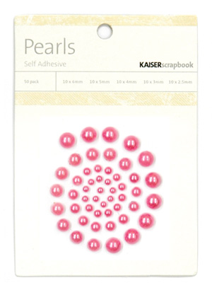 Kaisercraft-Pearls-Hot Pink